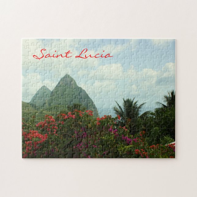 Quebra-cabeça dos Pitons de Lucia de santo (Horizontal)