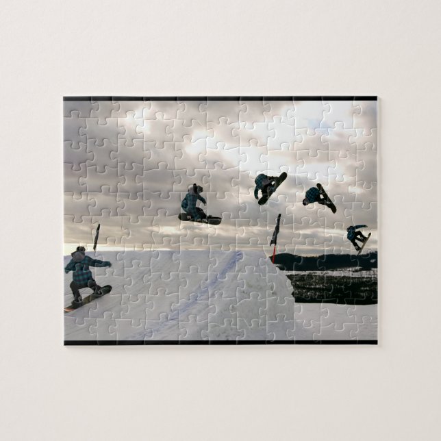 Quebra-cabeça dos truques da snowboarding (Horizontal)