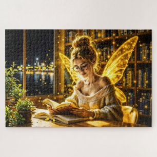 Quebra-cabeça Dourada e iluminada arte de ouro de fadas adolesce