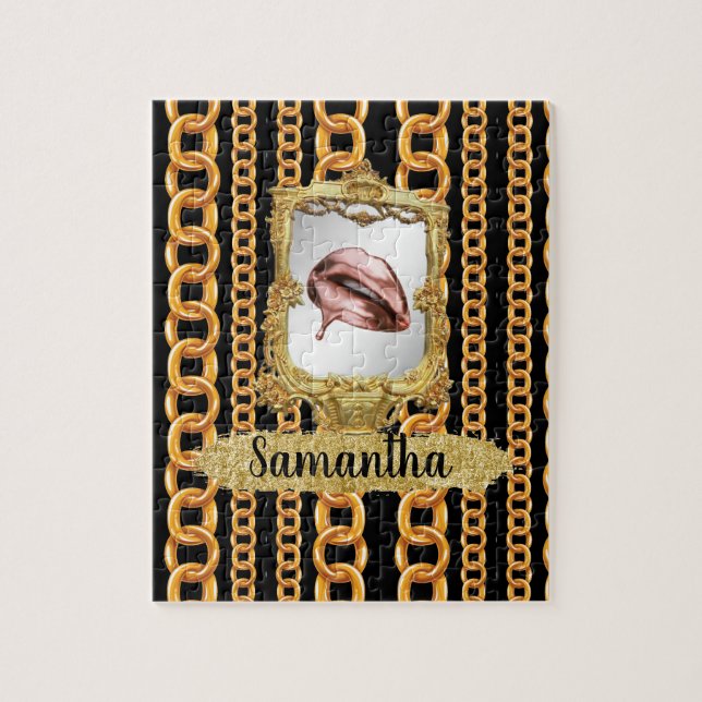 Quebra-cabeça Dourado e elegante costume de chic (Vertical)