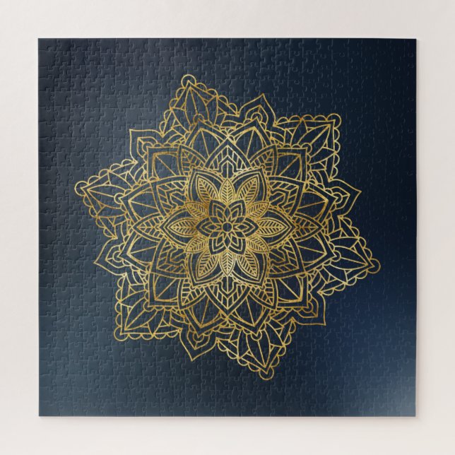Quebra-cabeça Dourado Mandala (Vertical)