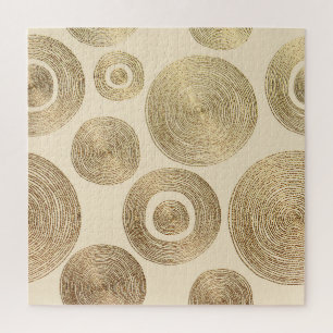 Quebra-cabeça Dourado padrão: design de luxo abstrato brilhante