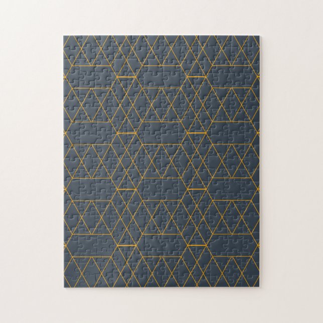 Quebra-cabeça Dourado, simples, moderno, legal, linhas de tendên (Vertical)