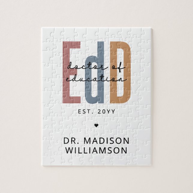 Quebra-cabeça Doutorado Personalizado Em Educação (Vertical)