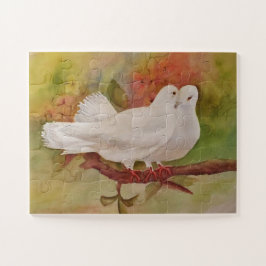 Quebra-cabeça Doves de Amor Branco