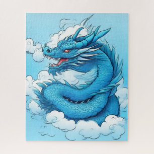 Quebra-cabeça Dragão chinês nas nuvens