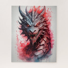 Quebra-cabeça Dragão de Aquarela
