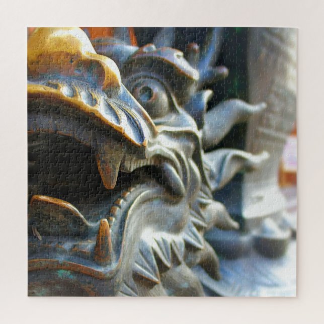 Quebra-cabeça Dragão de bronze - Xangai, China - 20x20 - 676 pcs (Vertical)