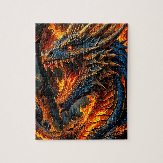 Quebra-cabeça Dragão de Fogo (Vertical)