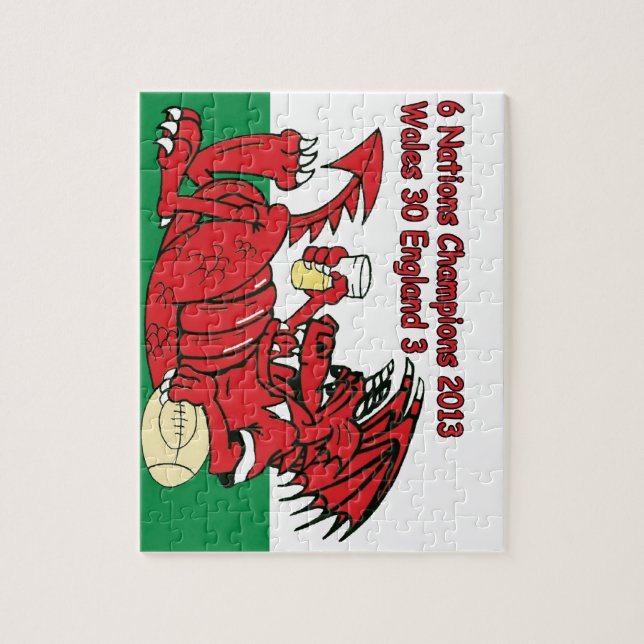 Quebra-cabeça Dragão de Galês, 6 campeões das nações, Wales v (Vertical)
