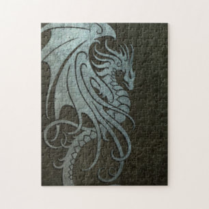 Quebra-cabeça Dragão de vôo de aço industrial - lado esquerdo