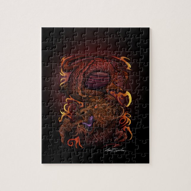 Quebra-cabeça Dragão (Design de assinatura) (Vertical)