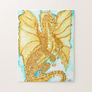 Quebra-cabeça Dragão Dourado