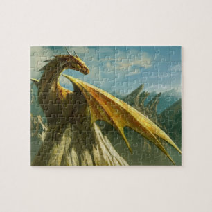 Quebra-cabeça Dragão Dourado da montanha