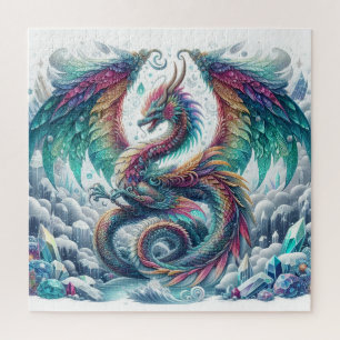 Quebra-cabeça Dragão e Cristais
