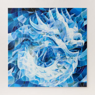 Quebra-cabeça Dragão Mosaico Azul Sky