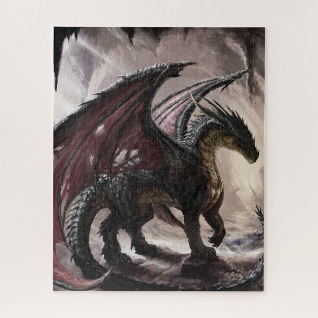 Quebra-cabeça Dragão Na Caverna (Vertical)