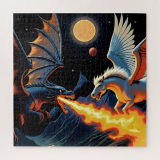 Quebra-cabeça Dragão que respira fogo e Pegasus