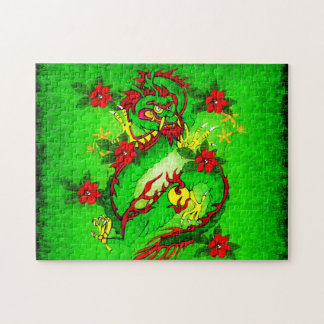 Quebra-cabeça Dragão Verde