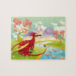 Quebra-cabeça Dragão vermelho Dreamscape 8x10