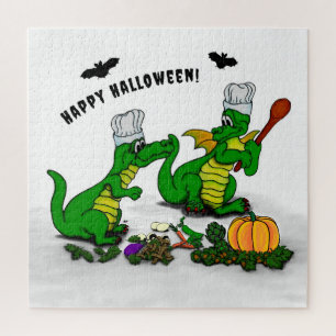 Quebra-cabeça Dragões - Feliz Halloween! Hoje eu cozinho