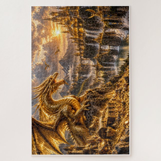 Quebra-cabeça Dragon d’Or – Royaume Doré (Vertical)