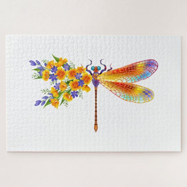 Quebra-cabeça Dragonfly Amarelo (Horizontal)