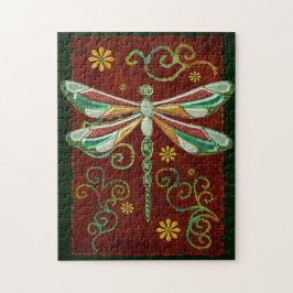 Quebra-cabeça Dragonfly Elegant Jeweled 2 Folk Art