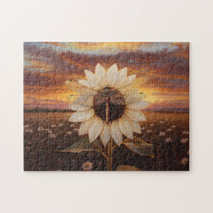 Quebra-cabeça Dragonfly em uma Flor na Arte Dusk