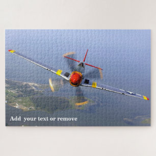 Quebra-cabeça Dramatic photo P-51 Mustang WWII USAF aircraft,