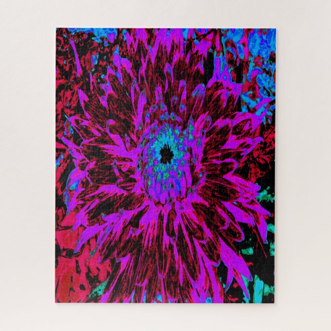 Quebra-cabeça Dramson Red, Purple e Black Dahlia (Vertical)