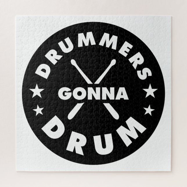 Quebra-cabeça Drummers Gonna Drum, tambores engraçados dizendo (Vertical)