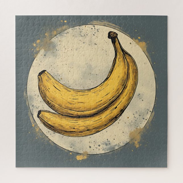 Quebra-cabeça Duas Bananas na Lua à Noite (Vertical)
