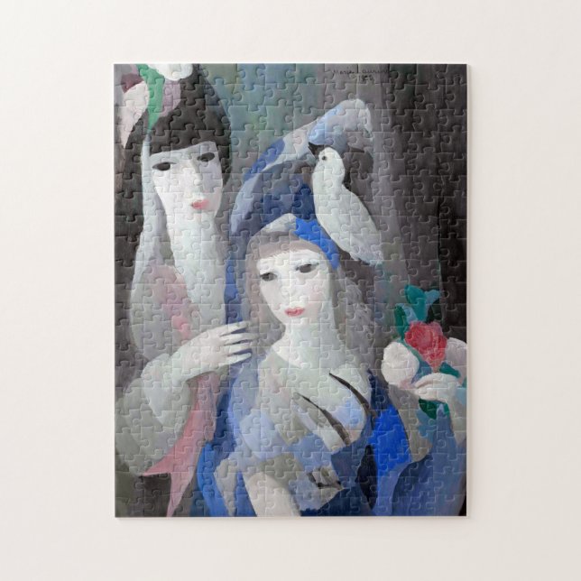 Quebra-cabeça Duas Dama e Dove, Marie Laurencin (Vertical)