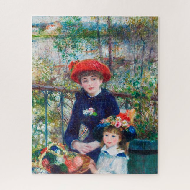Quebra-cabeça Duas Irmãs (No Terrace) Pierre Auguste Renoir (Vertical)