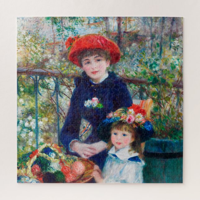 Quebra-cabeça Duas Irmãs (No Terrace) Pierre Auguste Renoir (Vertical)