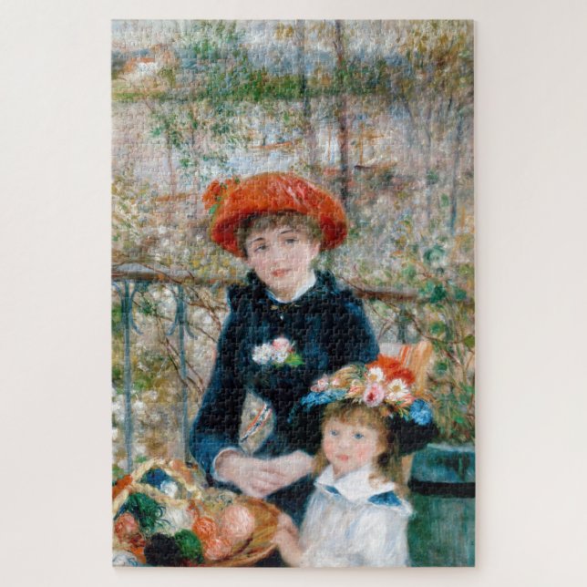 Quebra-cabeça Duas Irmãs - Pintura Impressionista Renoir (Vertical)