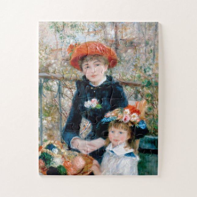 Quebra-cabeça Duas Irmãs - Pintura Impressionista Renoir (Vertical)
