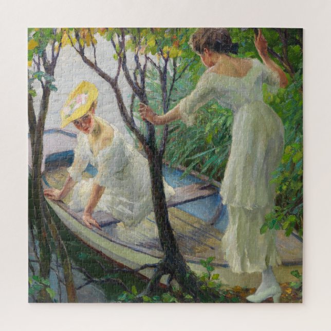 Quebra-cabeça Duas Senhoras num Barco | Edward Cucuel (Vertical)