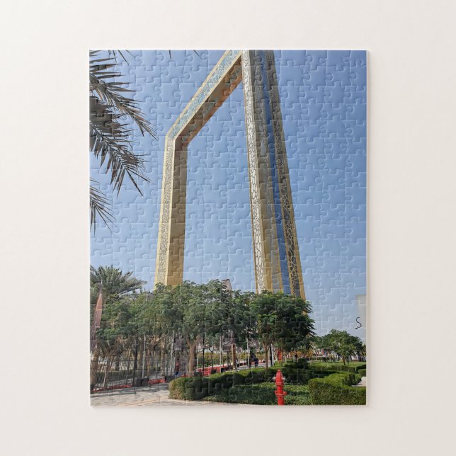 Quebra-cabeça Dubai Frame, situado no Parque Zabeel (Vertical)