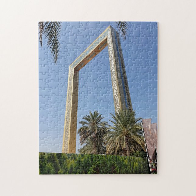 Quebra-cabeça Dubai Frame, situado no Parque Zabeel (Vertical)