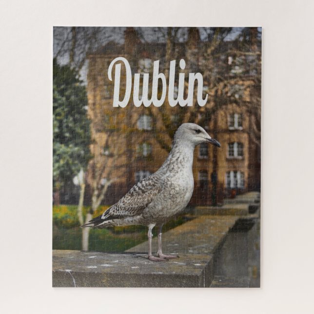 Quebra-cabeça Dublin Irlanda Pássaro em Brick Wall (Vertical)