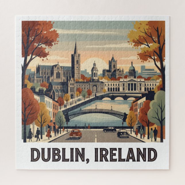 Quebra-cabeça Dublin no Outono (Vertical)
