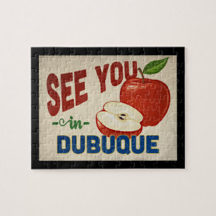 Quebra-cabeça Dubuque Iowa Apple - Viagens vintage