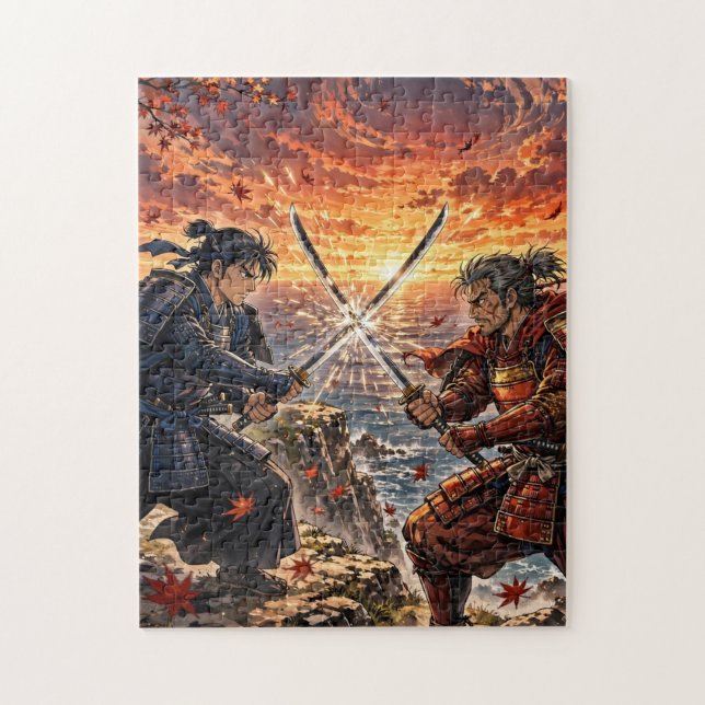 Quebra-cabeça Duelo de Samurai ao Pôr do Sol (Vertical)