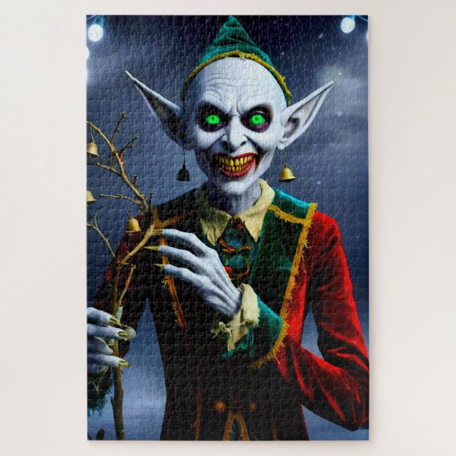 Quebra-cabeça Duende de Natal Assustador (Vertical)