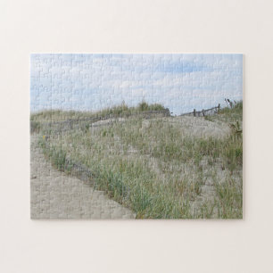 Quebra-cabeça Dunas de areia na praia de Nauset, Cape Cod