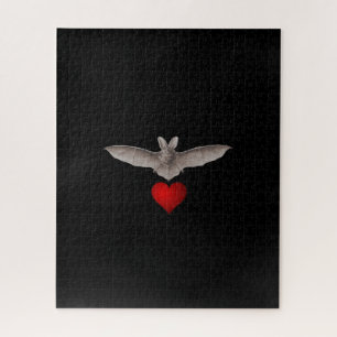 Quebra-cabeça Duro de Amor Vampiro de Vintage em Preto