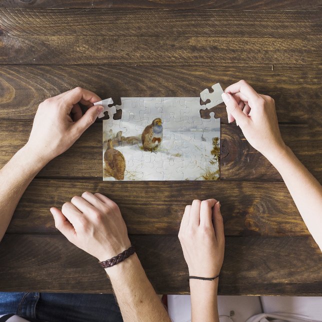 Quebra-cabeça Duro de perdizes e uma lebre, Art Birds (Criador carregado)