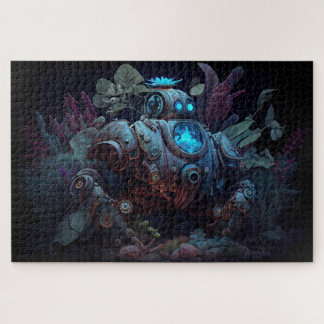 Quebra-cabeça Dystopian Robot e Plantas